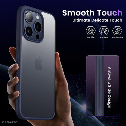 iPhone 15 Pro Hülle Matt Anti-Rutsch Blau 6,1 Zoll Schutzhülle
