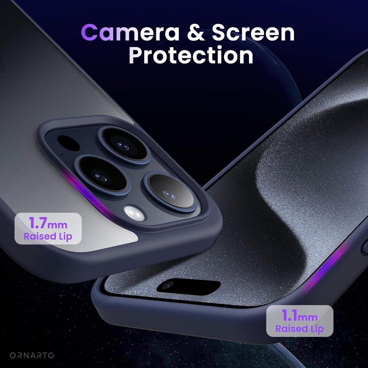 iPhone 15 Pro Hülle Matt Anti-Rutsch Hardcase 6,1 Zoll 2023 Blau