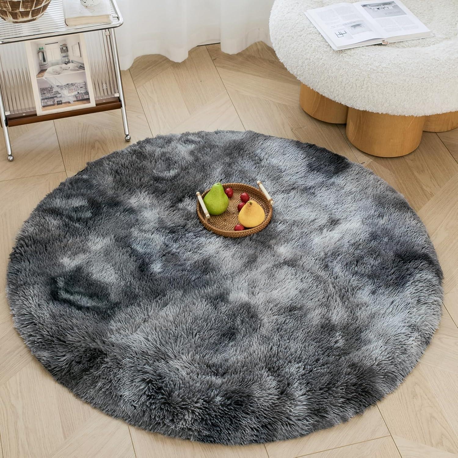 Wohnzimmer Teppich Shaggy Waschbarer Hochflorteppich