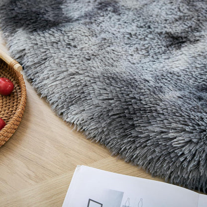 Hochflor Antirutsch Shaggy Teppich für Wohnzimmer 120cm Rund