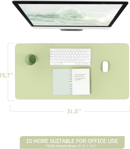 Schreibtischunterlage Mauspad Leder Rutschfest Matcha 80x40cm