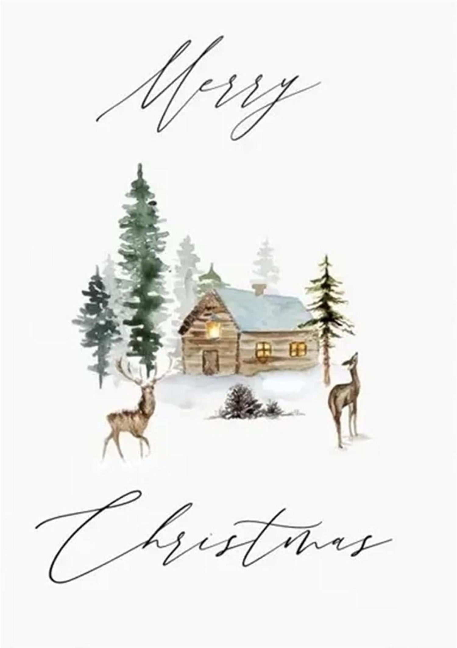 Weihnachts Poster Set Kunst Wandbilder Winter Deko 3er Trayosin