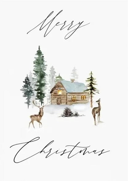 3er Premium Weihnachts Poster Set Wandbilder Kunst Leinwandbilder