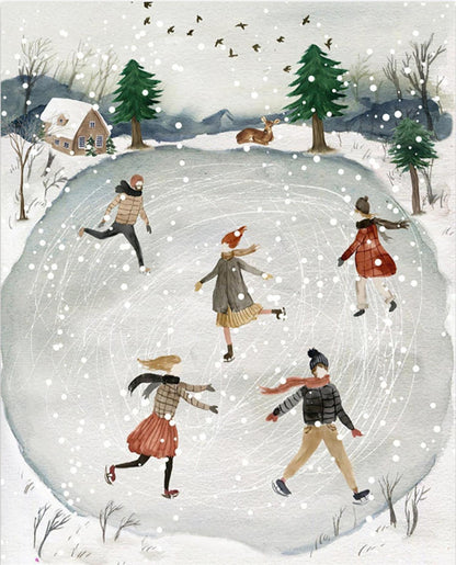 Premium Weihnachten Poster Set Winter Wandbilder Leinwandbilder 30x40cm
