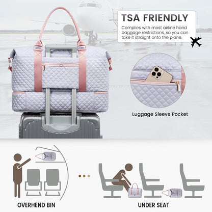 LOVEVOOK Reisetasche Damen Groß Sporttasche Weekender Wasserdicht Gym