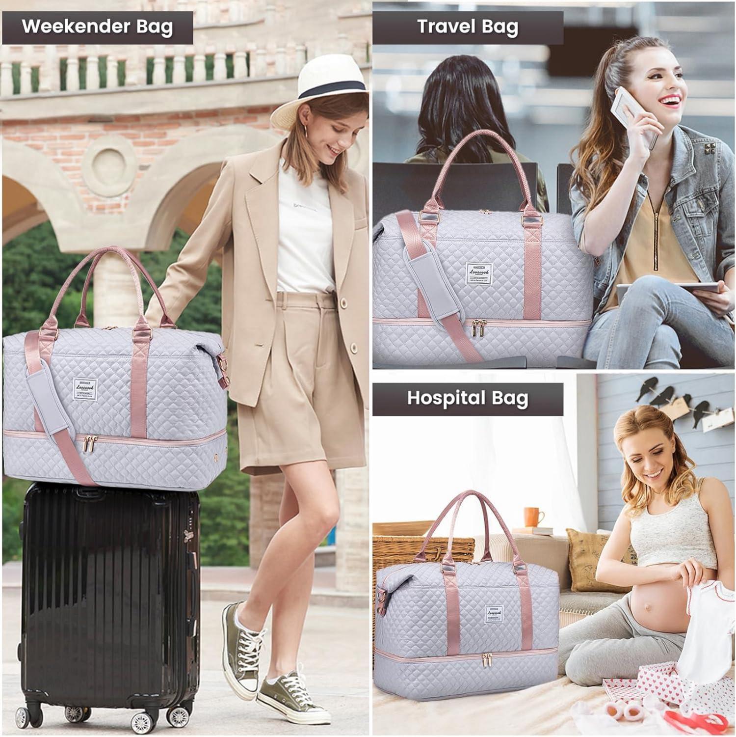 Reisetasche Sporttasche Damen Groß Weekender Travel Duffle Bag