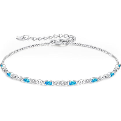 CDE Infinity Armband Damen Silber 925 mit Zirkonia Geburtsstein