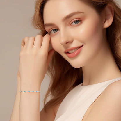 CDE Infinity Armband Damen Silber 925 mit Zirkonia Geburtsstein