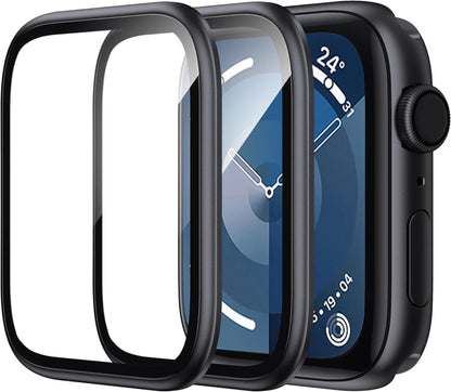 WSKEN Panzerfolie für Apple Watch 9/8/7 45mm - 2 Stück Schwarz