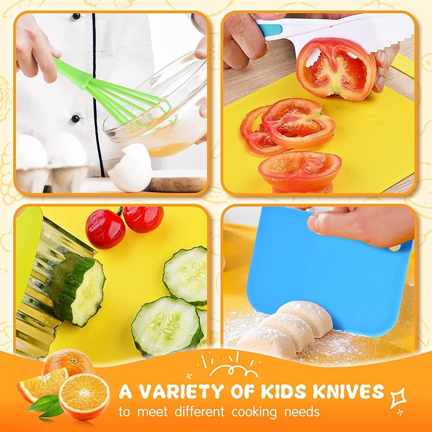 Kindermesser Set | 17-teiliges Kinder Sicherheitsmesser Kochset