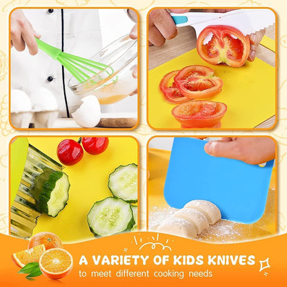 Kindermesser Set | 17-teiliges Kinder Sicherheitsmesser Kochset