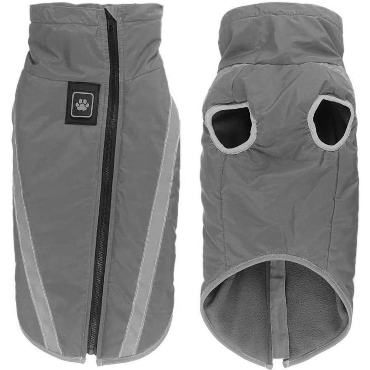 Wasserdichter Hundemantel Winterwarm & Winddicht XL-6XL Grau