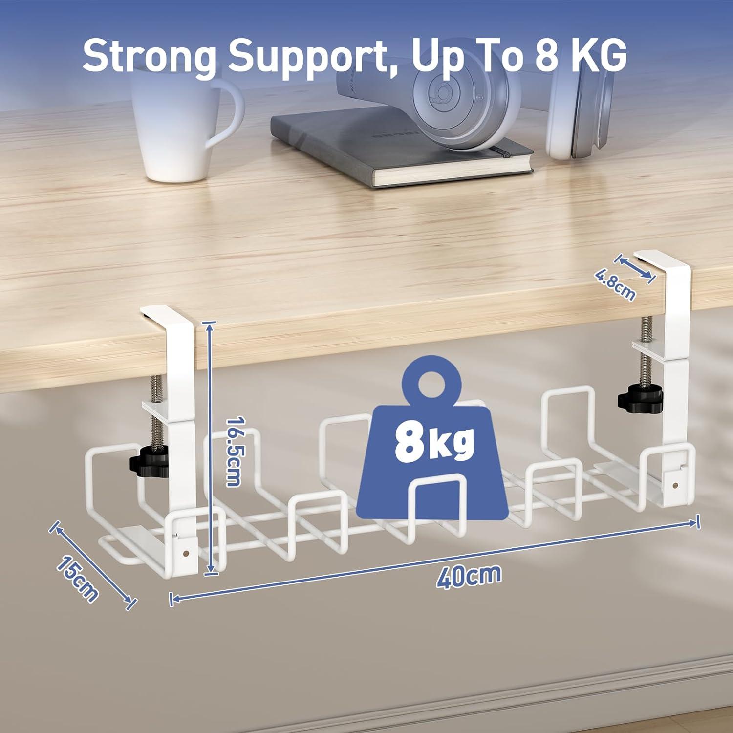Kabelmanagement Tray Schreibtisch Kabelkanal ohne Bohren Metall