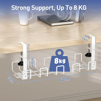Kabelmanagement Tray Schreibtisch Kabelkanal ohne Bohren Metall