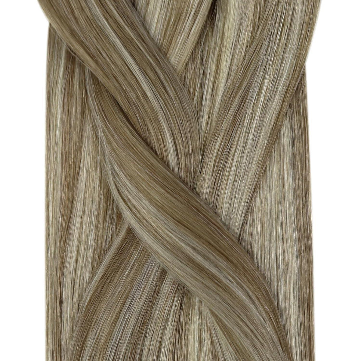 Echthaar Micro Ring Extensions Hellbraun 40cm