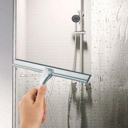 SSTOOHL Edelstahl Duschabzieher 25CM mit Selbstklebe Haken Silber Ersatzklingen
