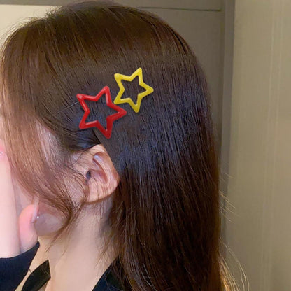 Bunte Leuchtende Stern Haarclips Haarspangen 10 Stück Glow Dark
