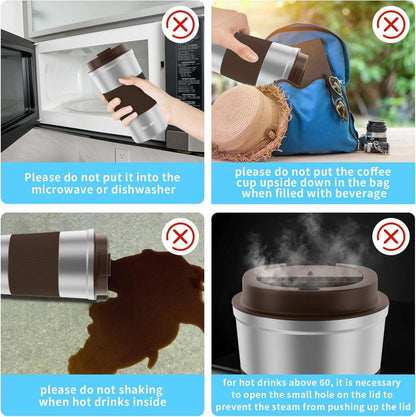 Thermobecher Edelstahl Isolierbecher 510ML für Kaffee Tee