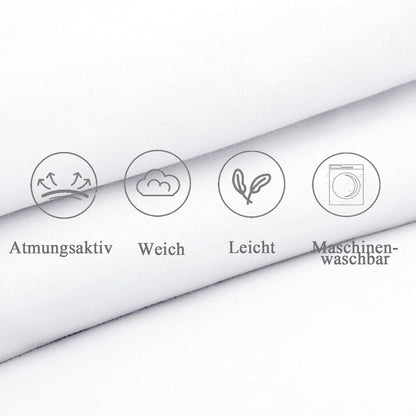 Seitenschläferkissen Bezug 40x145 2er Set Weiß Kissenhülle Öko-Zertifikat