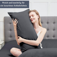 Seitenschläferkissen Bezug 40x145 2er Set Anthrazit