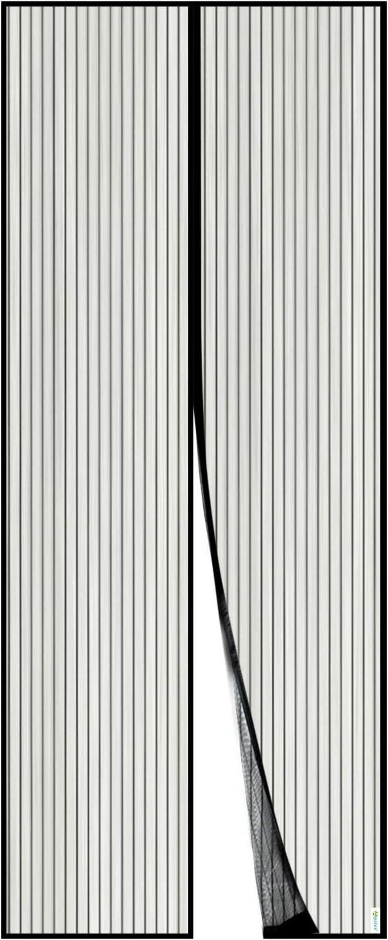 Fliegengitter Tür Magnet Insektenschutz 90x230cm Schwarz