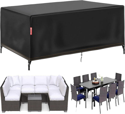 Abdeckung Gartenmöbel 420D Oxford Wasserdicht 180×120×74CM Schwarz
