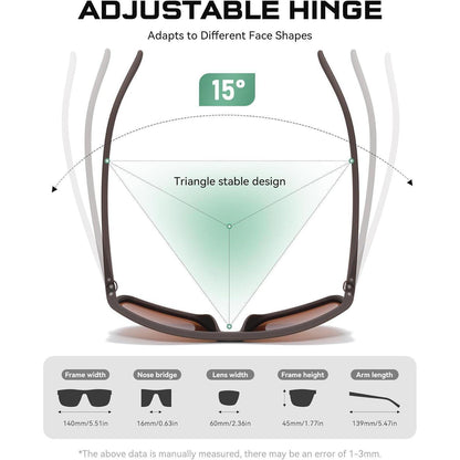 Polarisierte Vintage Sonnenbrille HD-Pilotobjektive