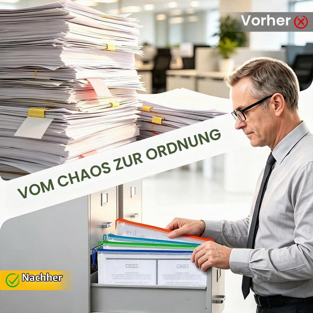 24x A3 Dokumententasche mit Reißverschluss – 12 Farben