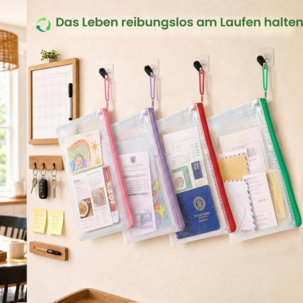 24x A3 Dokumententasche mit Reißverschluss – 12 Farben