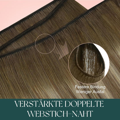 Echthaar Tressen Ombre #3/8/22 – 45cm Remy Haar
