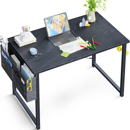 Schreibtisch mit Kopfhörerhalter und Aufbewahrungstasche, Holz PC