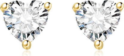 GW Herz Ohrringe 925 Sterling Silber Ohrstecker Damen Geschenke Mädchen Mama Frauen Beste Freundin Geburtstag