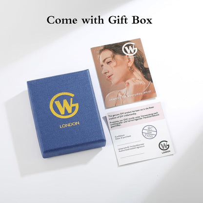 GW Herz Ohrringe 925 Sterling Silber Damen Ohrstecker Geschenke Mädchen Mama