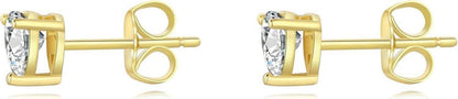 GW Herz Ohrringe 925 Sterling Silber Ohrstecker Damen Geschenke Mädchen Mama Frauen Beste Freundin Geburtstag