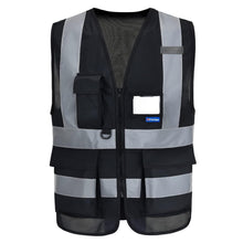 Sicherheitsweste 21 Farben mit Reflektorstreifen 3XL Schwarz
