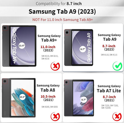 Samsung Galaxy Tab A9 8.7 Schutzhülle PU Leder Blau