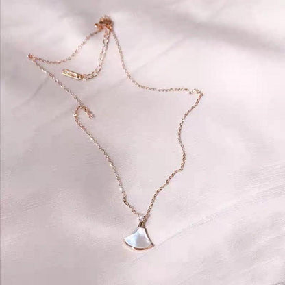 Damen Halskette Kleiner Zirkon Anhänger Weiß Perlmutt Shell Schmuck