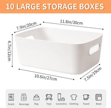 LYLIDIA 10 Stück Aufbewahrungsbox Kunststoff Weiß 30 cm