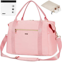 Handgepäcktasche 40x20x25cm mit Kulturtasche & Schuhtasche (Rosa)