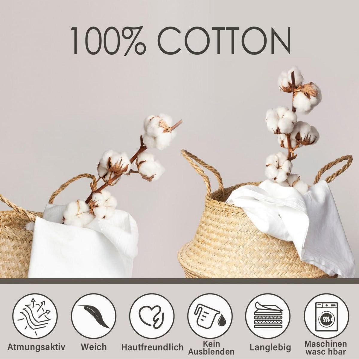 Rosa Flamingo Bettbezug 155x220 – Bio-Baumwolle & Ozean Design