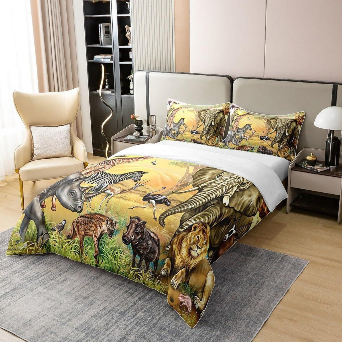 Bio Baumwoll Bettwäsche Set Safari Tiere 200x200