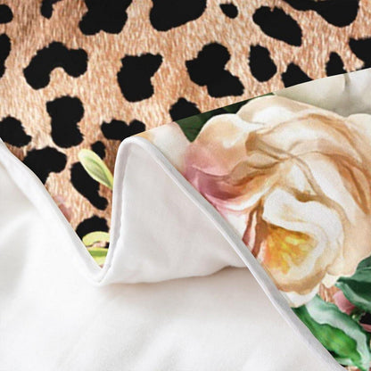 Hochland Kuh Bettwäsche Set 155x220 Baumwolle Leopard Print