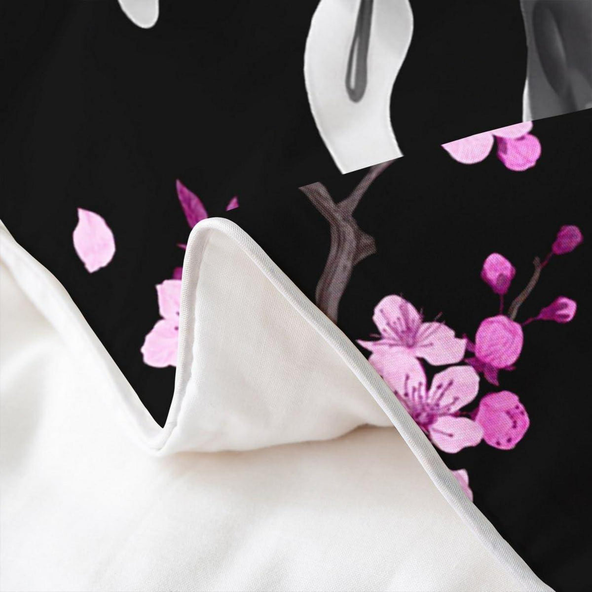 Kawaii Axolotl Bettwäsche Set 155x220 Baumwolle Rosa Schwarz