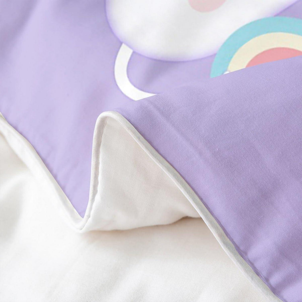 Bio Baumwoll Bettbezug Regenbogen Kinderzimmer Set 200x200