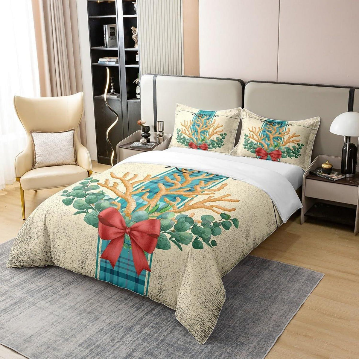 100% Baumwoll Bettbezug 200x200 – Tropical Hawaii Küsten Design