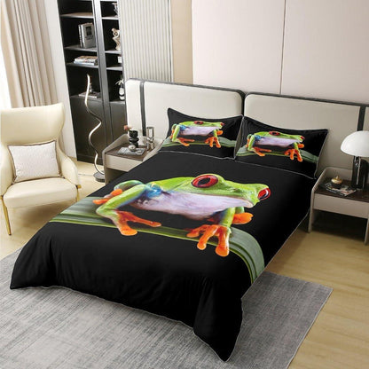 Baumwoll Bettbezug Frosch 220x240 mit Kissenbezügen