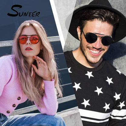 Polarisierte Sunier Steampunk Sonnenbrille Herren Damen