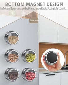 Magnetische Gewürzdosen-Set 12 Stück Edelstahl 100ml Spice