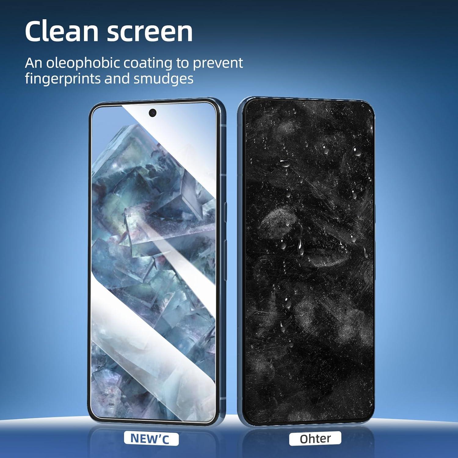 Panzer Schutz Glas für Google Pixel 8 Pro, 3 Stück, 9H Härte