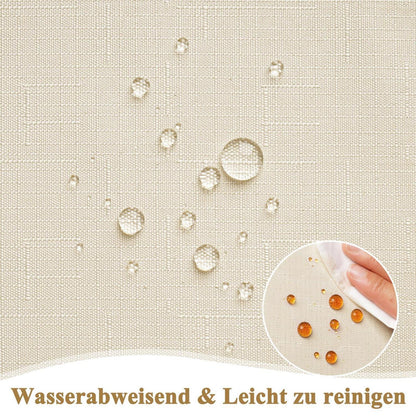 Tischdecke Leinenoptik Beige, 120x120cm – Wasserabweisend & Kratzfest